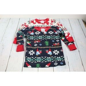 Hanna Andersson Baby Pajama Shirt Tops 18-24m Organic Cotton Christmas Lot of 2